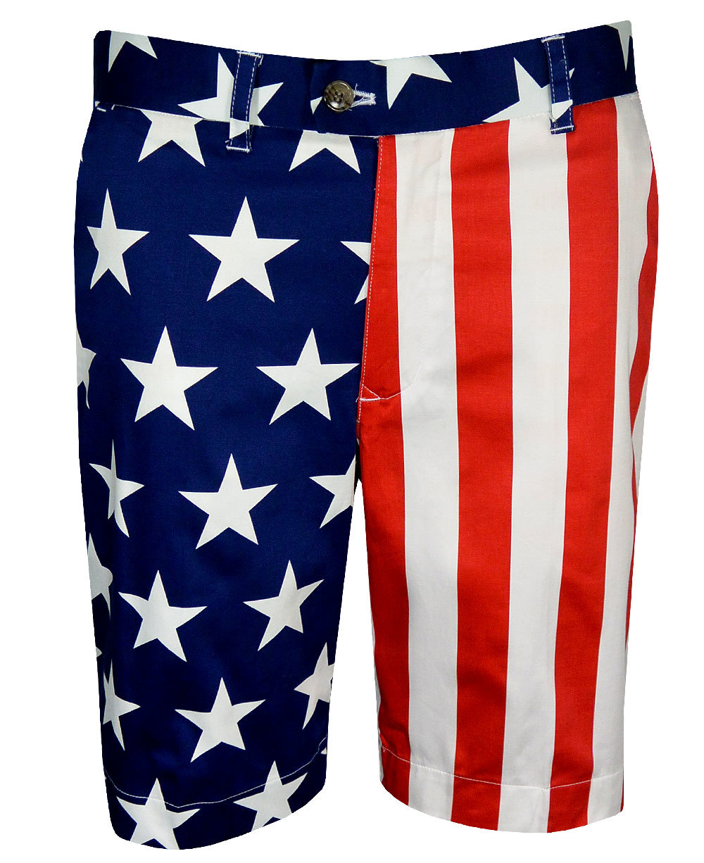 Loudmouth Golf- Stars & Stripes StretchTech Fabric Shorts